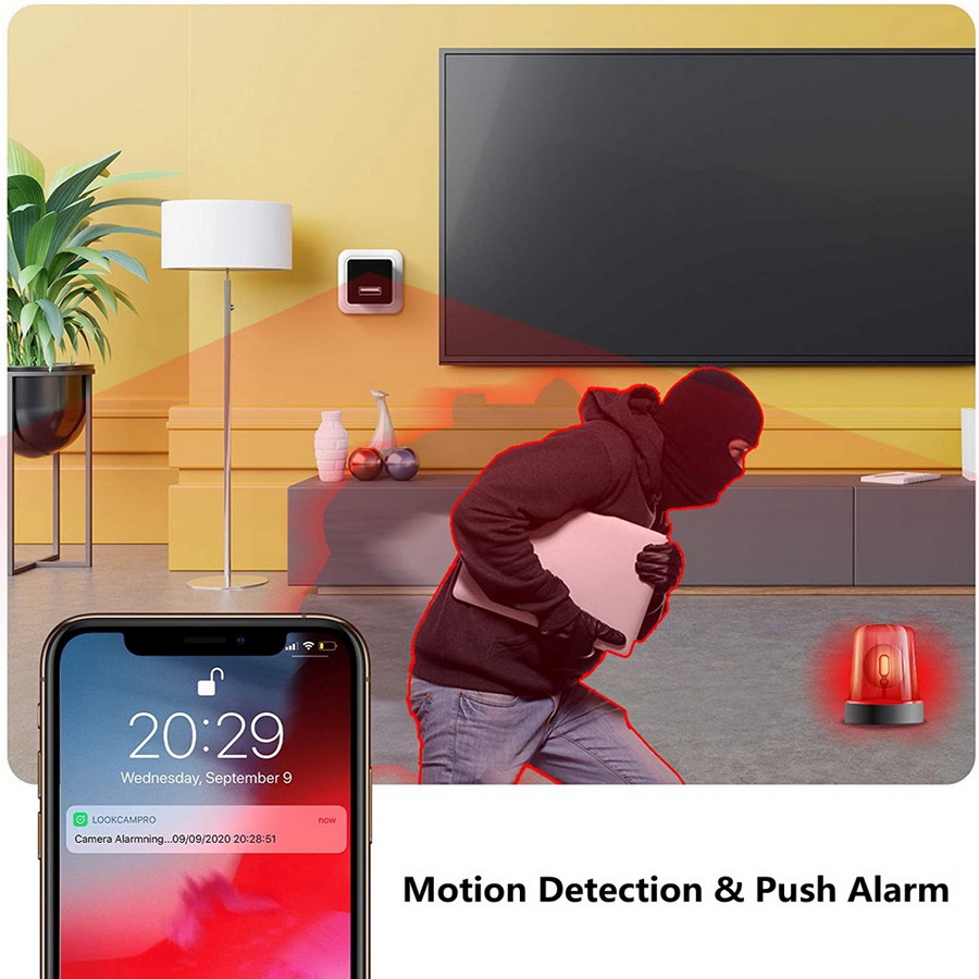 alam notification smartphone - cameră spion