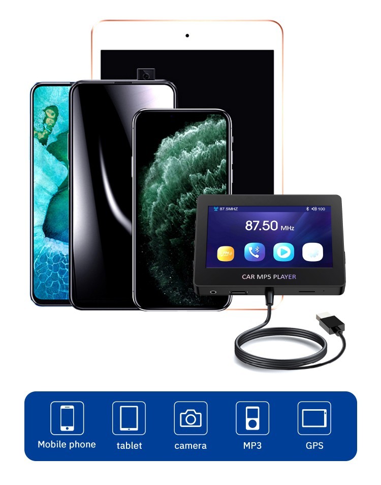 Player MP5 pentru dispozitive Android/iOS cu lcd auto