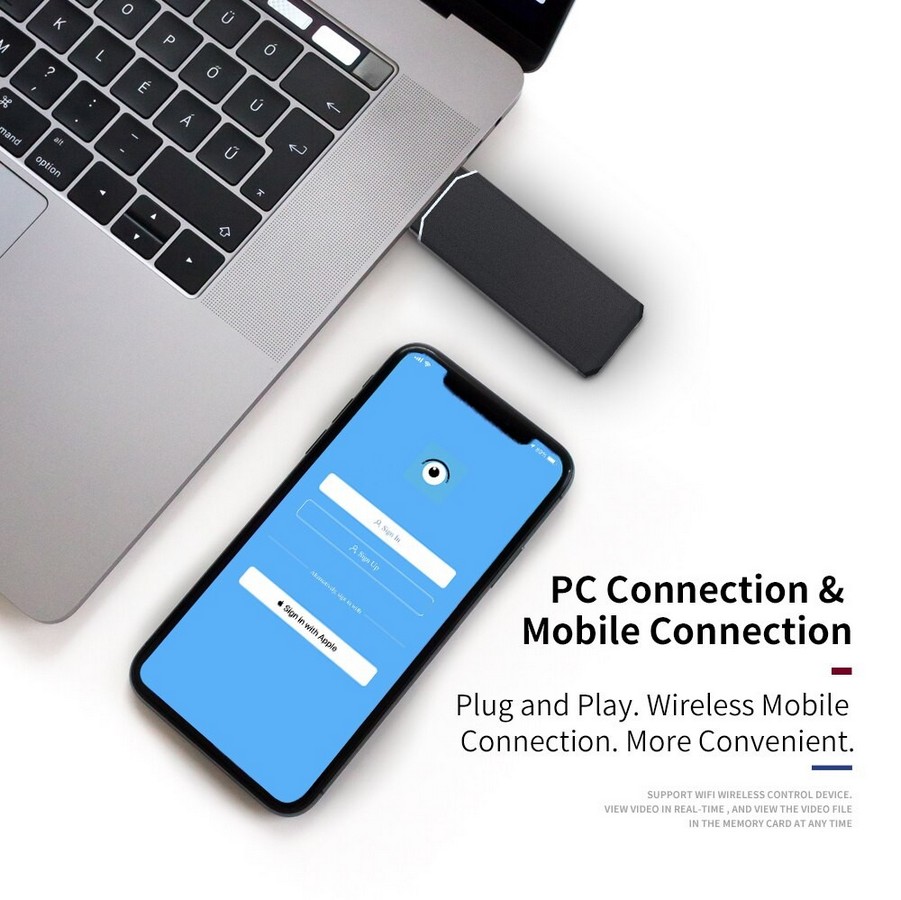 Camera wifi p2p în unitate flash USB monitorizare de la distanță