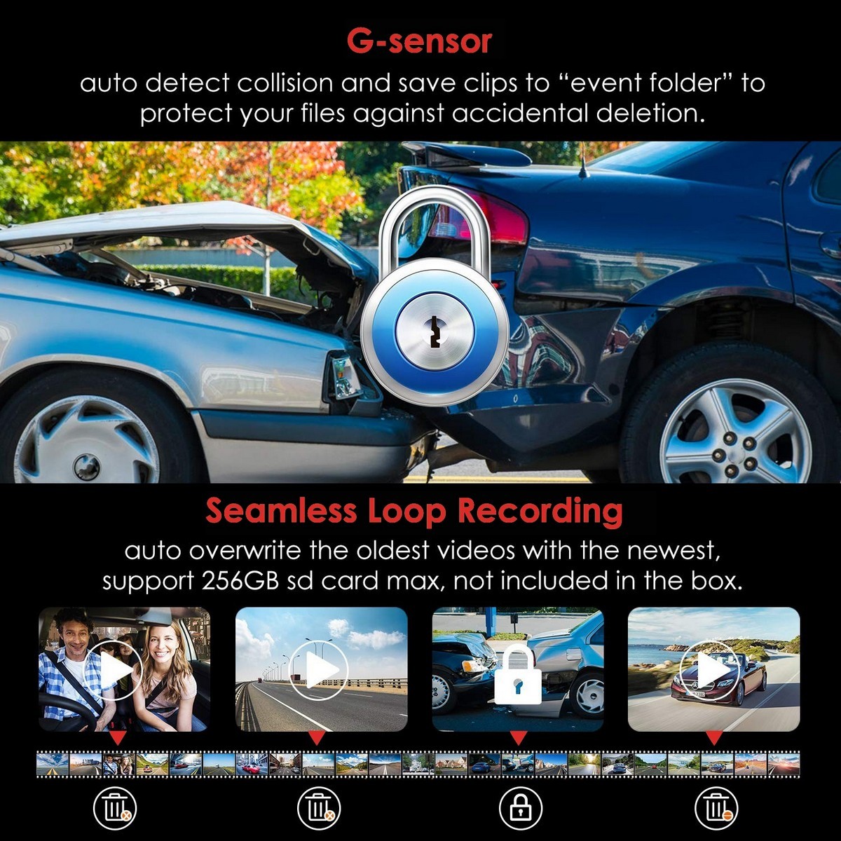 senzor G încorporat - cameră auto