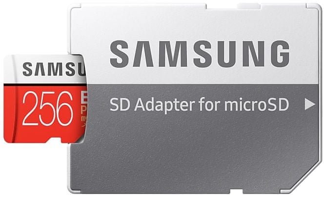 Card de memorie micro SDXC de 256 GB Samsung EVO PLUS + adaptor SD