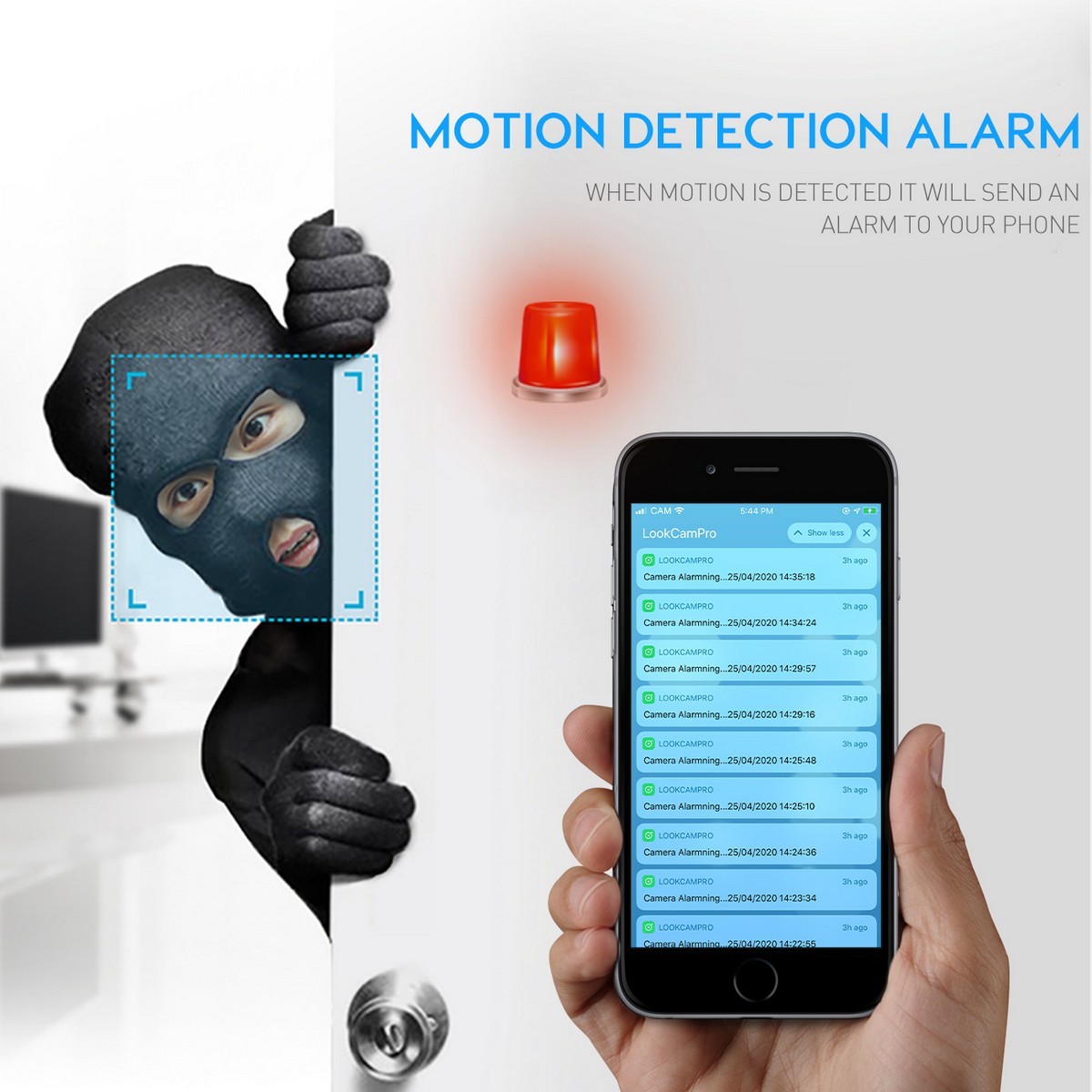 camera de securitate cu detectie de miscare si alarma