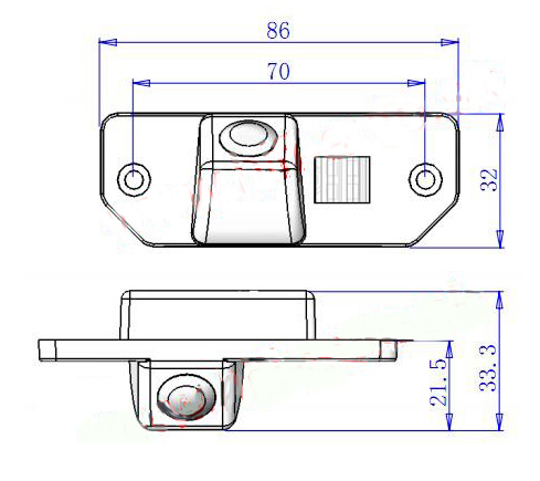 Cameră de marșarier pentru Ford