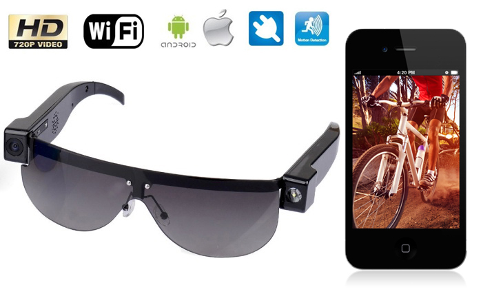 Ochelari de soare cu camera wifi hd