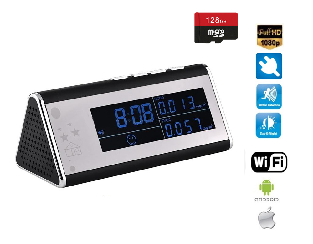 ceas cu alarmă cu cameră wifi full hd