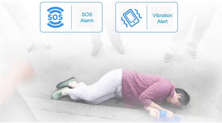Vibrație Qbit și alarmă SOS