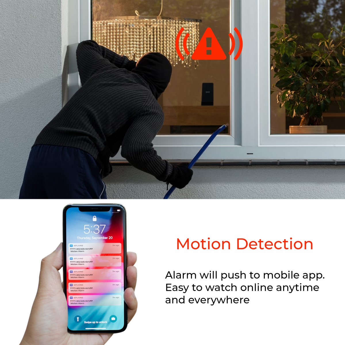 camera wireless cu detectie de miscare si alarma