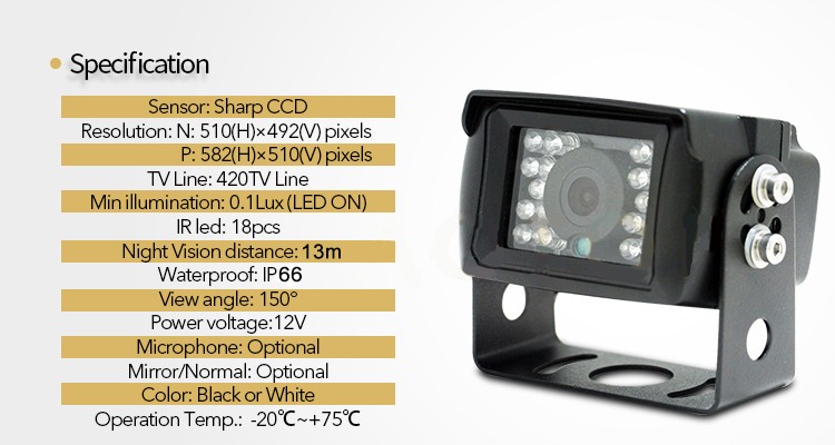 camera universala de marsarier IR LED 13m