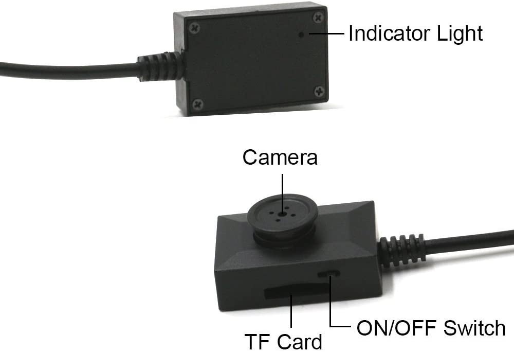 mini camera spion în butonul spion hd