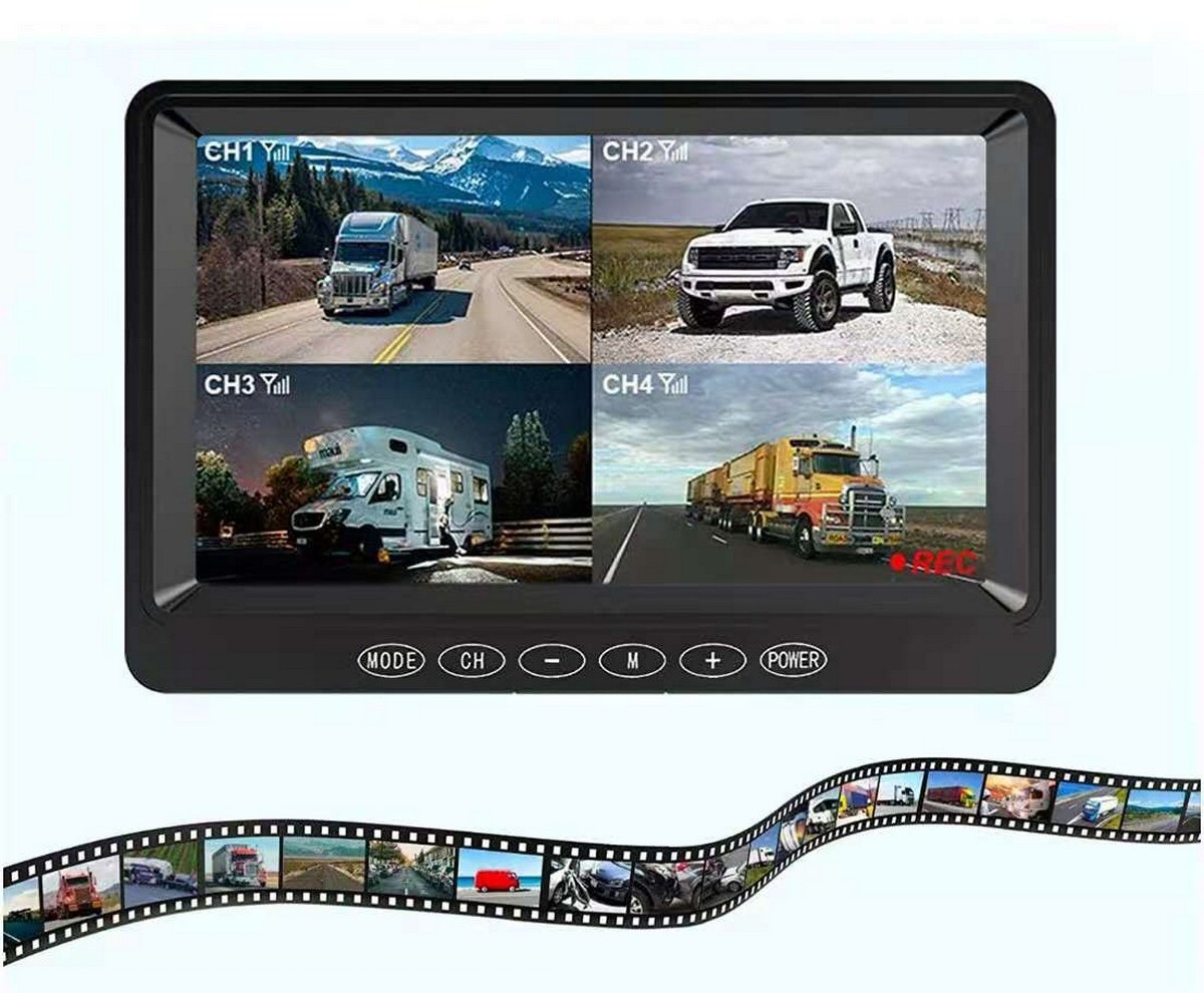 Monitor auto de 7 inch DVR - înregistrare pe card SD