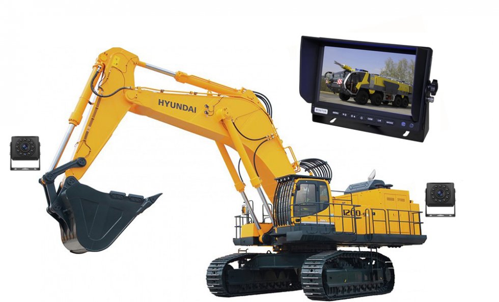 set camera de marșarier pentru excavator, combine