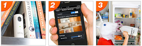 Camera Izon cu transmisie live (prin mobil)