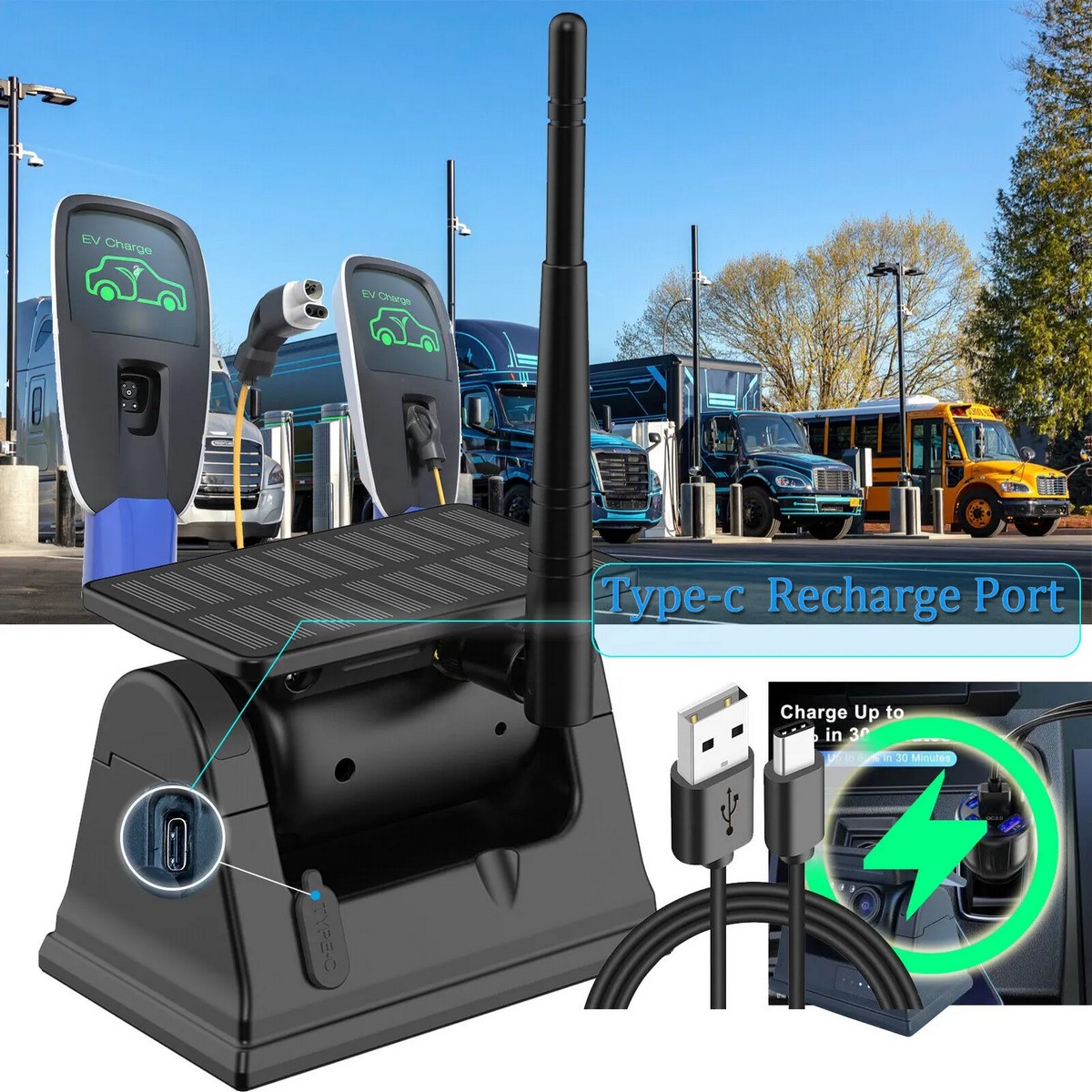 camera de marsarier auto cu incarcare solara wifi wireless