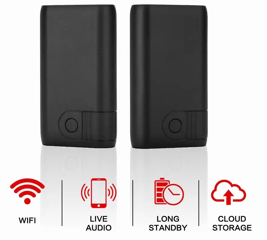 Recorder audio WIFI în power bank - transmisie audio live prin APP