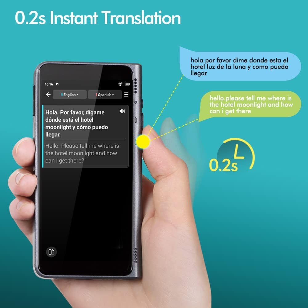 traducător de limbă portabil în mână