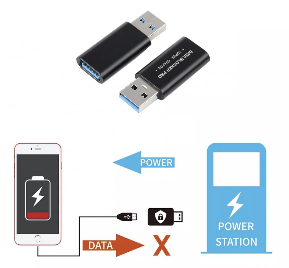 Protecție pentru smartphone-ul mobil în timpul încărcării prin USB - Data Blocker Pro
