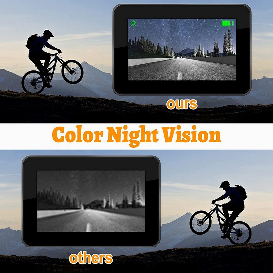 sistem camera pentru biciclete, vedere nocturna color