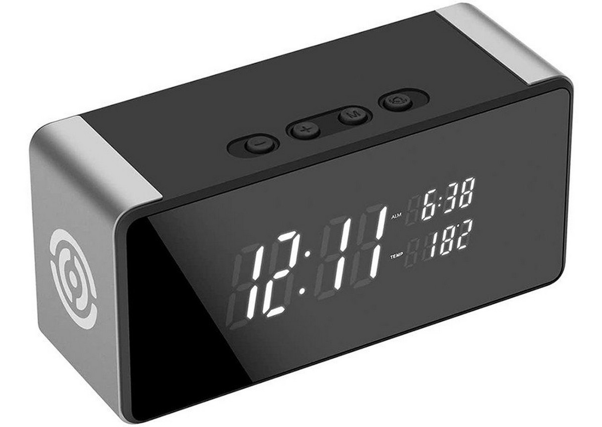 Ceas digital cu camera FULL HD Wifi P2P, monitorizare 24/7